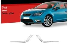 Seat Leon Nebelscheinwerfer Leisten Edelstahl Zierleisten 2013-2016 2 tlg Chrom
