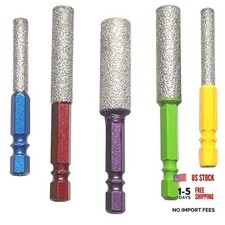 Upgrade Colorful Diamond Drill Bits Set 5PCS, 1/4"-1/2" Diamond 1/4-1/2inch