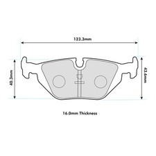 Pbs Brakes Protrack Rear Brake Pads For Bmw Fiat Citroen Peugeot 8002pt
