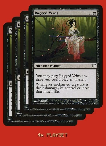 4x Ragged Veins Playset #139 Champions of Kamigawa NM MTG