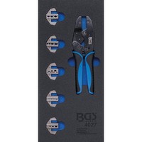 Bgs 4027 Crimpzangen-Satz Mit 5 Paar Pressbacken, 11-Tlg. Werkstattwageneinlage