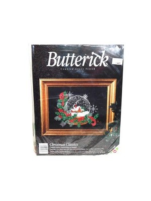 Butterick Christmas Classics 1936 Snow Globe House Home Cross Stitch Kit NEW