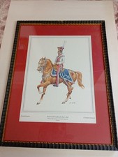 Soldatenbild Reiter B&uuml;ttenpapier Empire Frankreich 1807-1808 Napoleon 42x32 cm