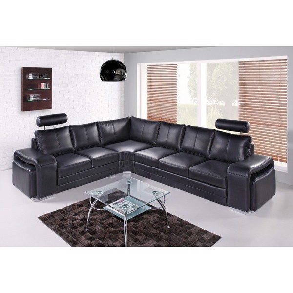 Ecksofa Wohnlandschaft Polster Eck Sofa Couch Sitz Garnitur Modern Leder L-Form-image