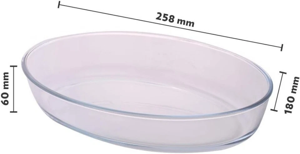 Oval Baking Dish, 1.6 Litres, Transparent - Image 3 of 4