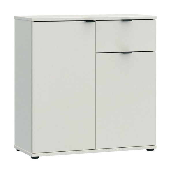 Kommode Wohnzimmerschrank Sideboard 2 TüRen 1 Schublade Sandfarben 80 X 82 Cm-image