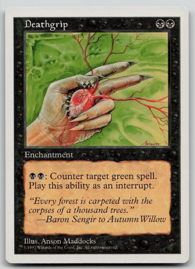 Deathgrip [Fifth Edition - 154] Lightly Played Uncommon Magic