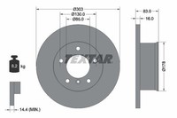 2X Textar Bremsscheibe 92020300 FüR MERCEDES-BENZ Puch