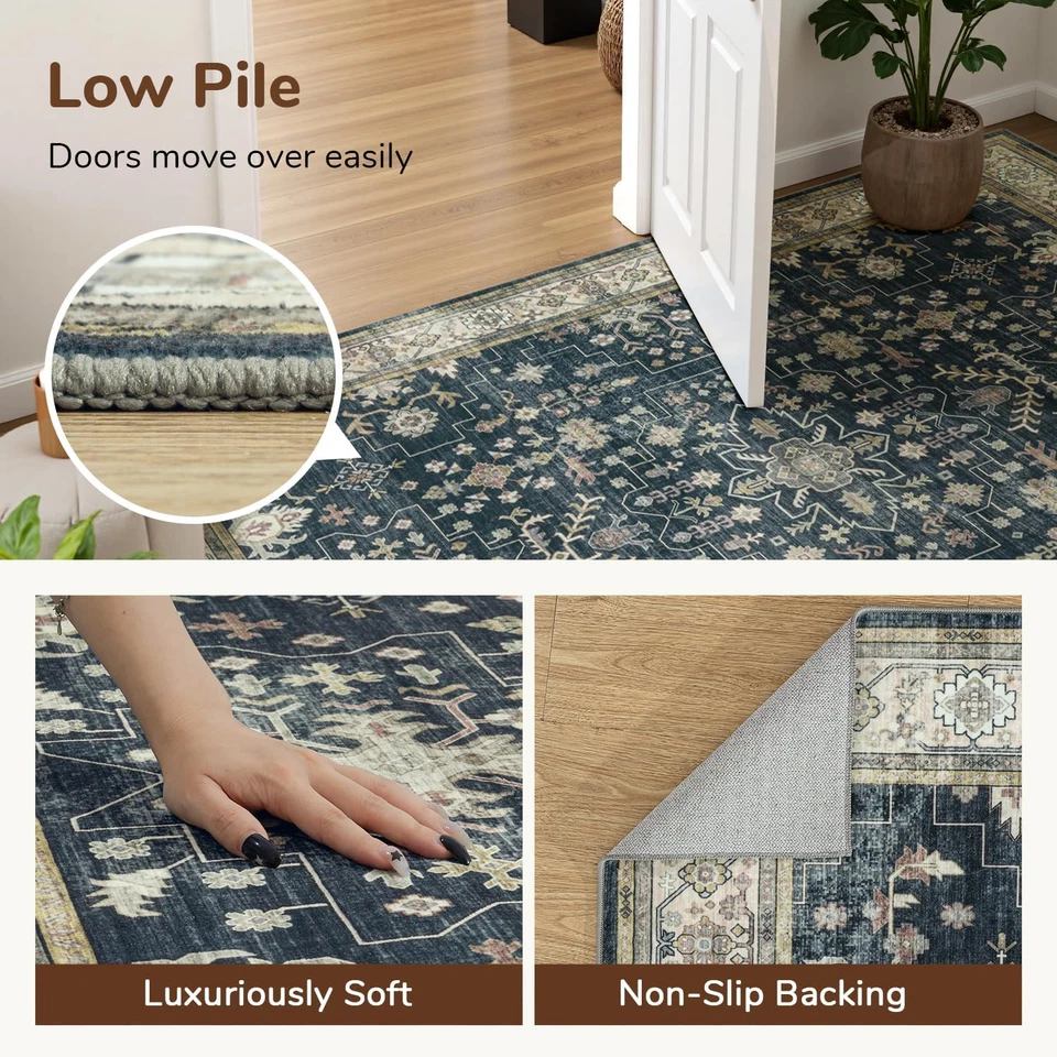 8x10 Area Rugs for Living Room, Washable Rug for Bedroom Dining Home Office - Image 2 of 4