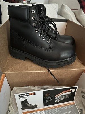 NEW Timberland PRO Sawhorse 6  Work Boots   Black   Men s 6.5   New in Box (NIB)