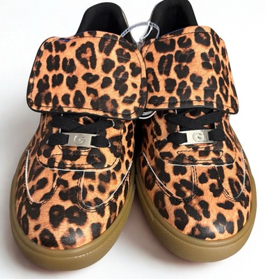 #ad GBG By Guess Los Angeles GG Oflip Leopard Cheetah Sneakers Womens 6 Gum Sole $24.88