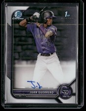 2022 Bowman Chrome #CPA-JGO Juan Guerrero Prospect Autographs