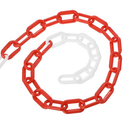 100ft Kunststoff Absperrkette Sicherheitsabsperrkette Kunststoffkette, Rot Weiß - Bild 3 von 7
