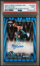 Topps Chrome Update - Bryan Woo - Rookie Auto Blue /150 - Mariners *PSA 9 MINT*