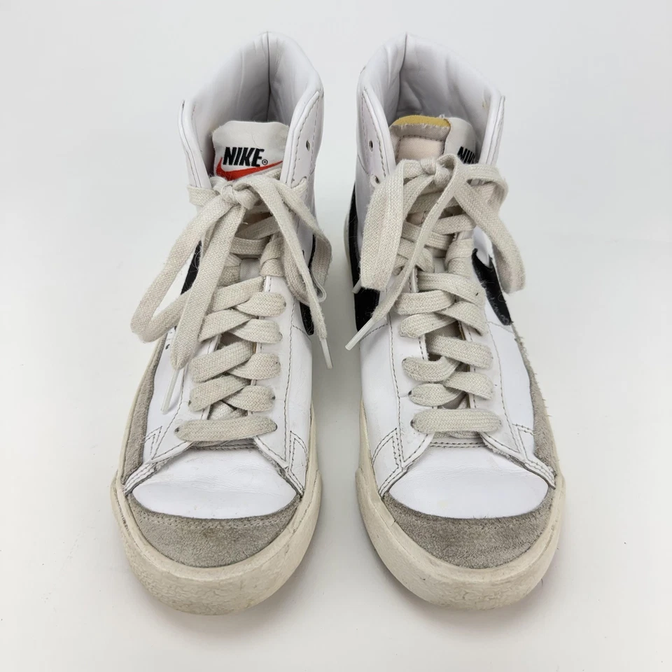 Nike Blazer Mid '77 Shoes Womens Size 6.5 White Black High Top Retro CZ1055-100 - image 4 of 4