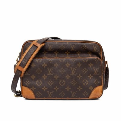 LOUIS VUITTON Nile 28 Monogram Brown Canvas Crossbody Shoulder Bag Vintage
