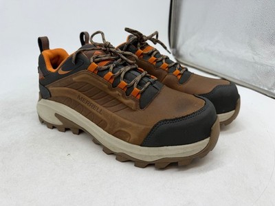 Merrell Moab Speed 2 Waterproof Carbon Fiber Work Shoe Men's Brown Lace-Up - 12
