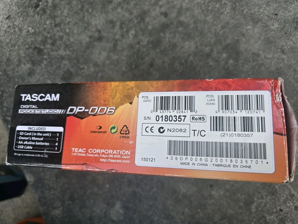 Tascam DP-006 Digital Pocketstudio 6-Track Multitrack Recorder - Image 3 of 4