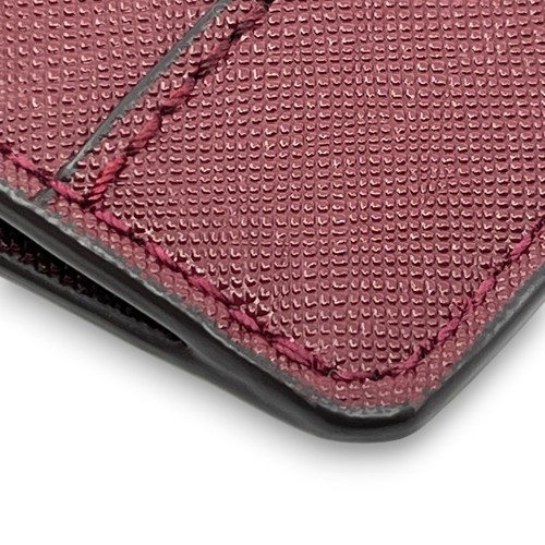 Marc Jacobs Burgundy Leather Zip Card Case with Key Ring and ID Window - Picture 18 of 23