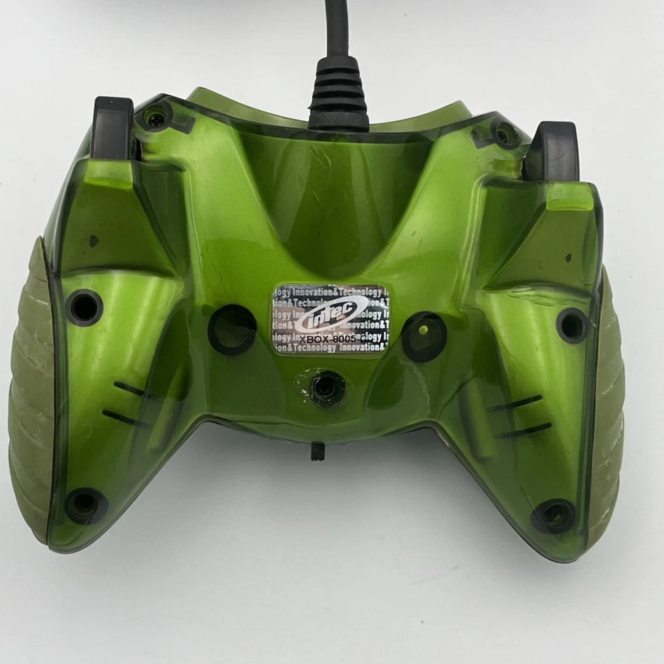 Xbox Control Intec WIRED Controller Wow Green PARTS REPAIR UNTESTED - Image 2 of 3