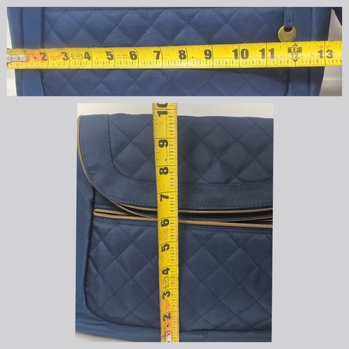 Travelon Anti-Theft Navy Signature Quilted Foldover Crossbody Bag Multi Pockets  - Picture 13 of 13
