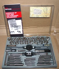Tap & Die Set –Standard - 41 Piece- NEW? – Craftsman 952372 – clean Vintage