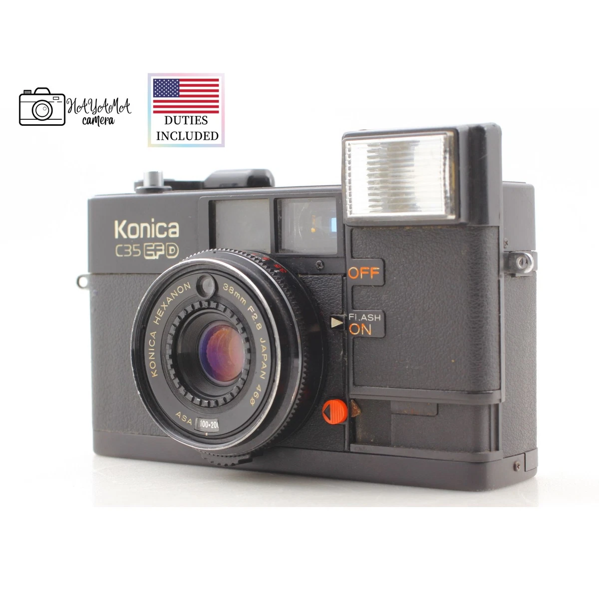 コニカC35 楽天市場】【整備済】【保証付 】 コニカ KONICA C35 ブラック S/N