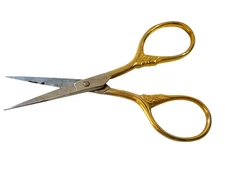 Gingher Gold Handle Embroidery Scissors Italy Vintage – 3.5” – Ornate Design