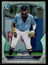 Junior Caminero 2023 Bowman Chrome Lunar Glow Refractor H Card #BCP-61