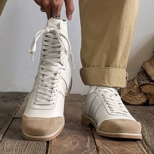 2026 Mens Casual Round Toe Ankle Boots Wester...