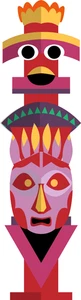 Tiki Totems Polynesian Culture Self Adhesive Vinyl Sticker