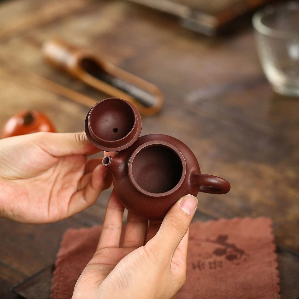 100ml Small Tea Pot Real Yixing Zisha Purple Clay Marked Kungfu Tea Pot Rongtian - Image 2 of 4