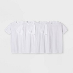 Goodfellow-amp-Co-Men-039-s-Crew-Neck-Short-Sleeve-4pk-T-Shirt-Bright-White-S