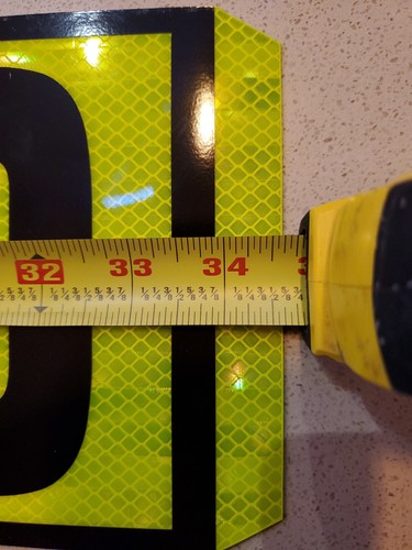 Magnetic Over Size Load Sign Pilot Car Big Rig Floresent Diamond grade class 14 - Picture 3 of 12
