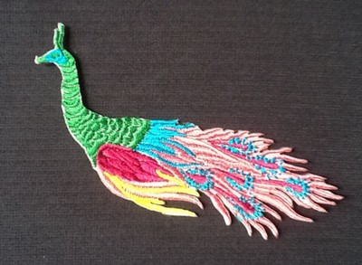 PFAU PHOENIX MYTHISCHES VOGEL ABZEICHEN BÜGELN AUFNÄHEN SÄEN APPLIKATION PATCH