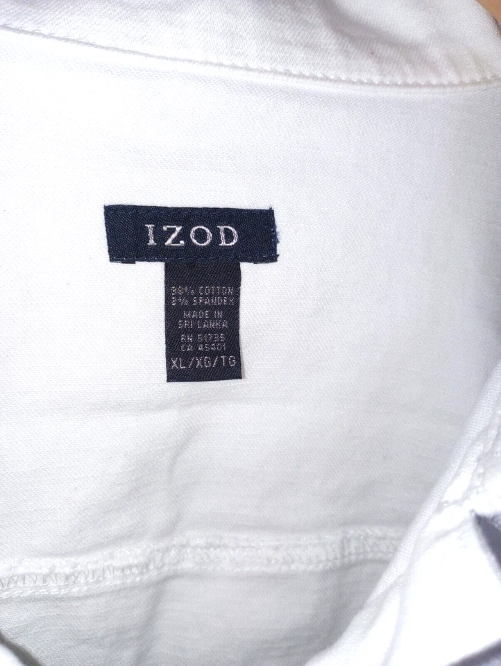 Новый без ЯРЛЫКОВ белый джинсовой ткани женщин XL водитель грузовика куртка на IZOD хлопок смесь IRL меры belo - Изображение 4 из 4