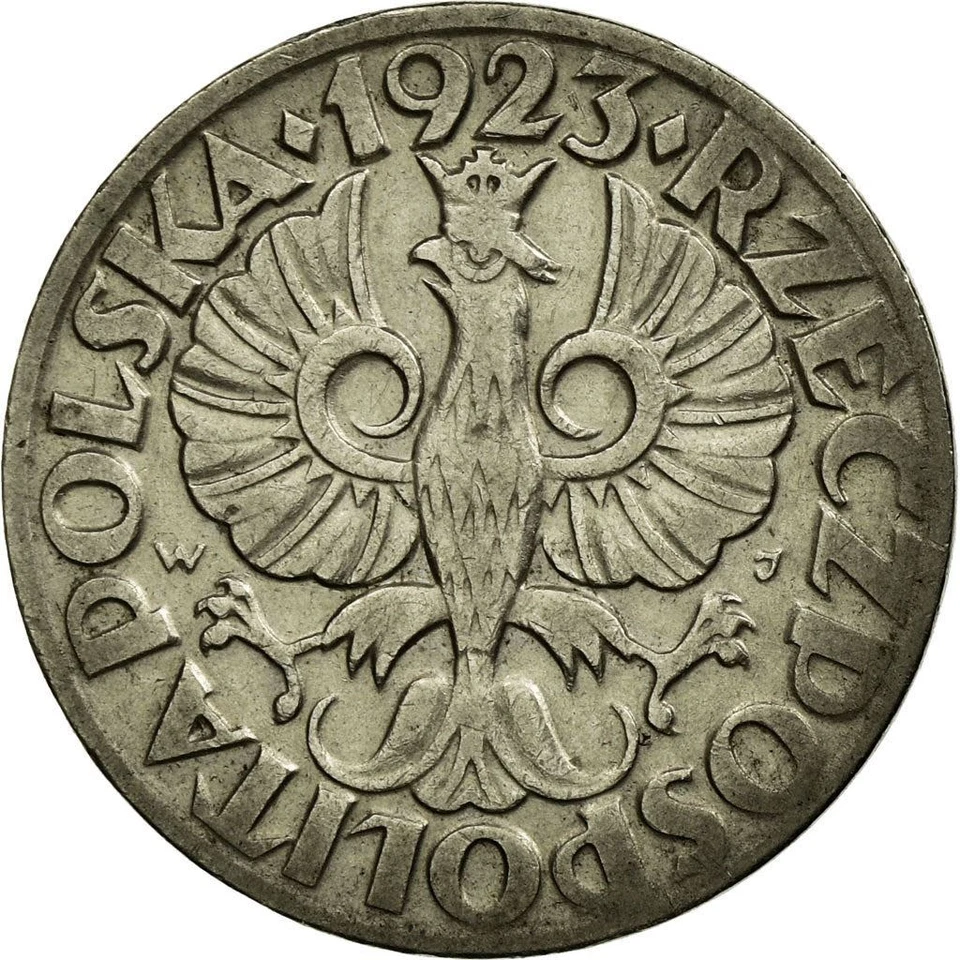 Polish Coin 50 Groszy | Eagle | Poland | 1923 - Image 2 of 4