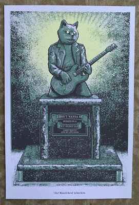 THE RAMONES Pet Semetary Art Print SCREEN PRINT Poster Stephen King Punk Rock
