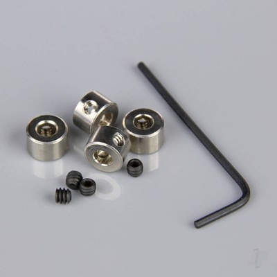 Dubro 3/32 Zoll Stahl Dura-Halsbänder (2,3 mm) (4 Stück pro Packung)