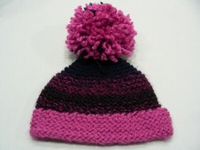 MULTI-COLOR - HAND KNITTED - KID'S SIZE STOCKING CAP BEANIE HAT 