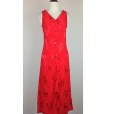 Vintage K Petite Maxi Dress Womens Small Petite Red 