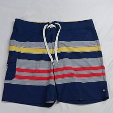 Sperry Top Sider 38 x 8" Blue Stripe Unlined Board Shorts