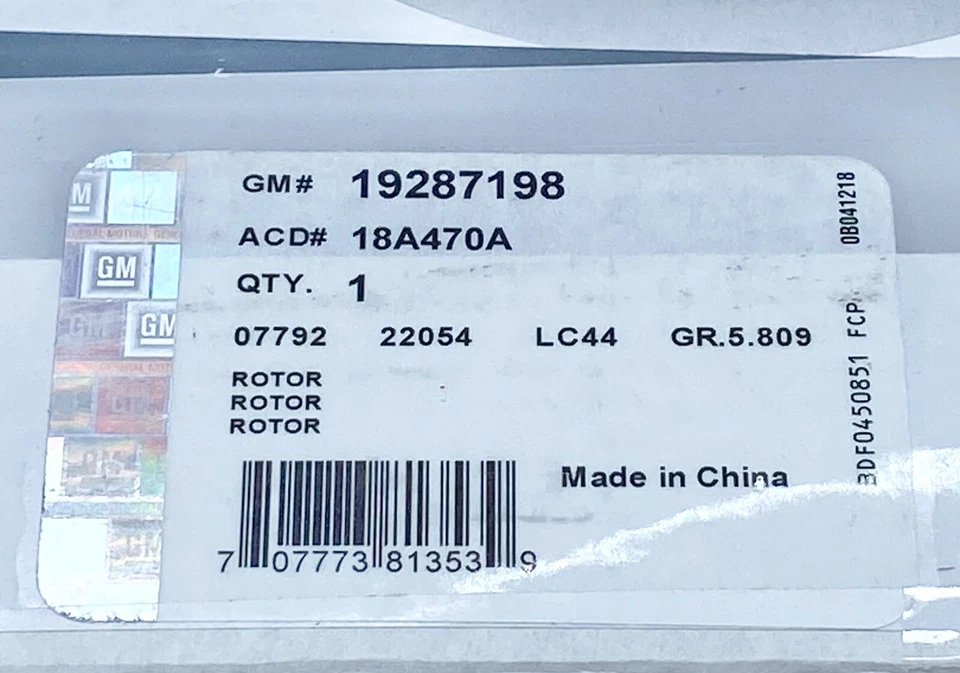 Rotor de freno trasero ACDelco 18A470A plateado sólido para Toyota Camry 1992-2001 Foto 2 de 3