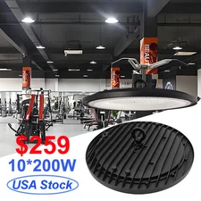 10PCS 200W UFO Led High Bay Light Commercial Industrial Warehouse Gym Shop Light
