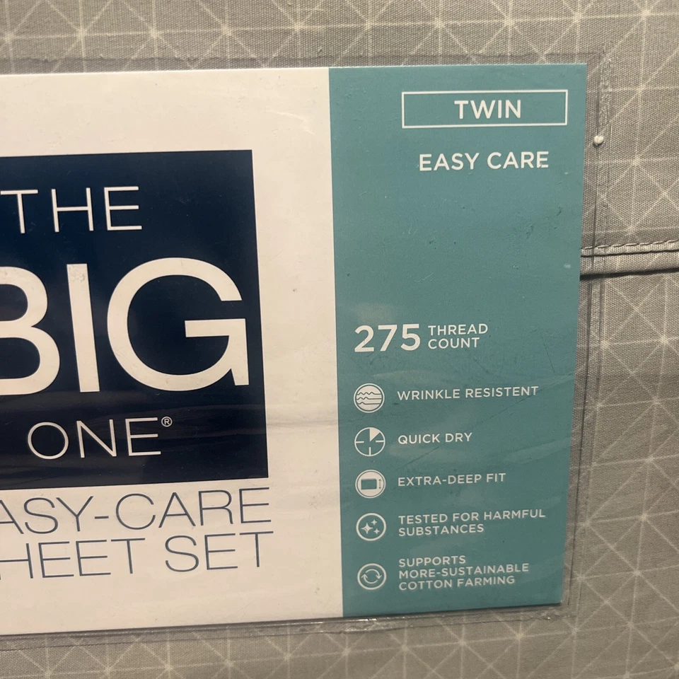 Juego de sábanas The Big One Easy Care gris tamaño doble - Nuevo - 08b Foto 3 de 4