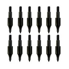 100 Grain Archery Field Points Practice Field Tips Compound Bow & Crossbow ,12pc
