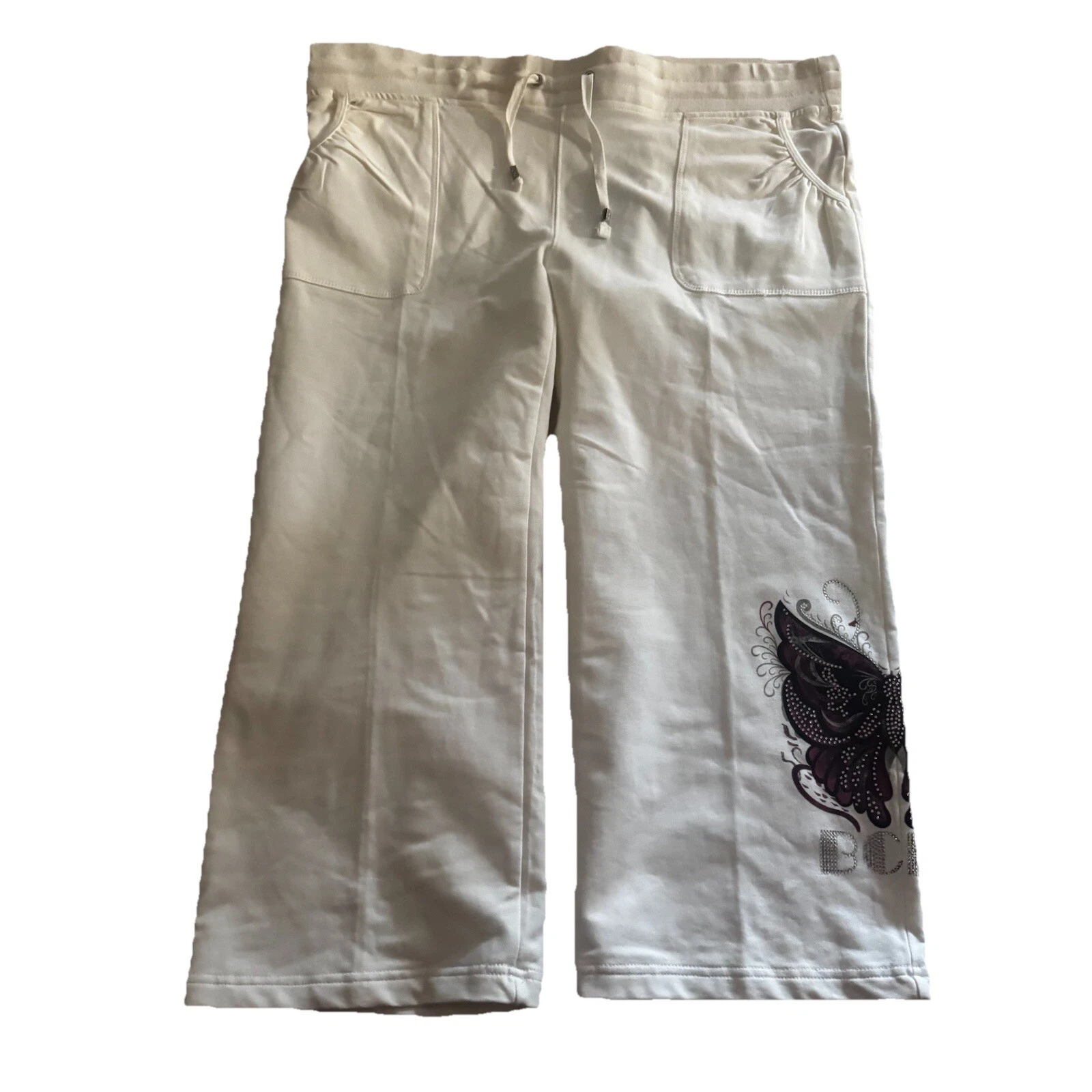 BCBG Max Azria Women's Ivory Capri pants XL WOMEN