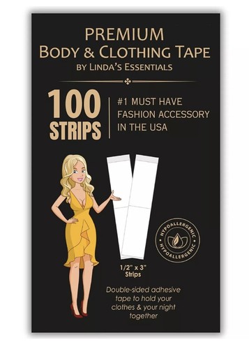Double Sided Tape For Clothes, Body And Fashion (100 Pack), Skin Transparent - 第 1/10 張圖片