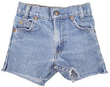 Vintage Kid's Toddler Levi's Jeans Denim Shorts Cut Offs Orange Tab 4/5 Cotton