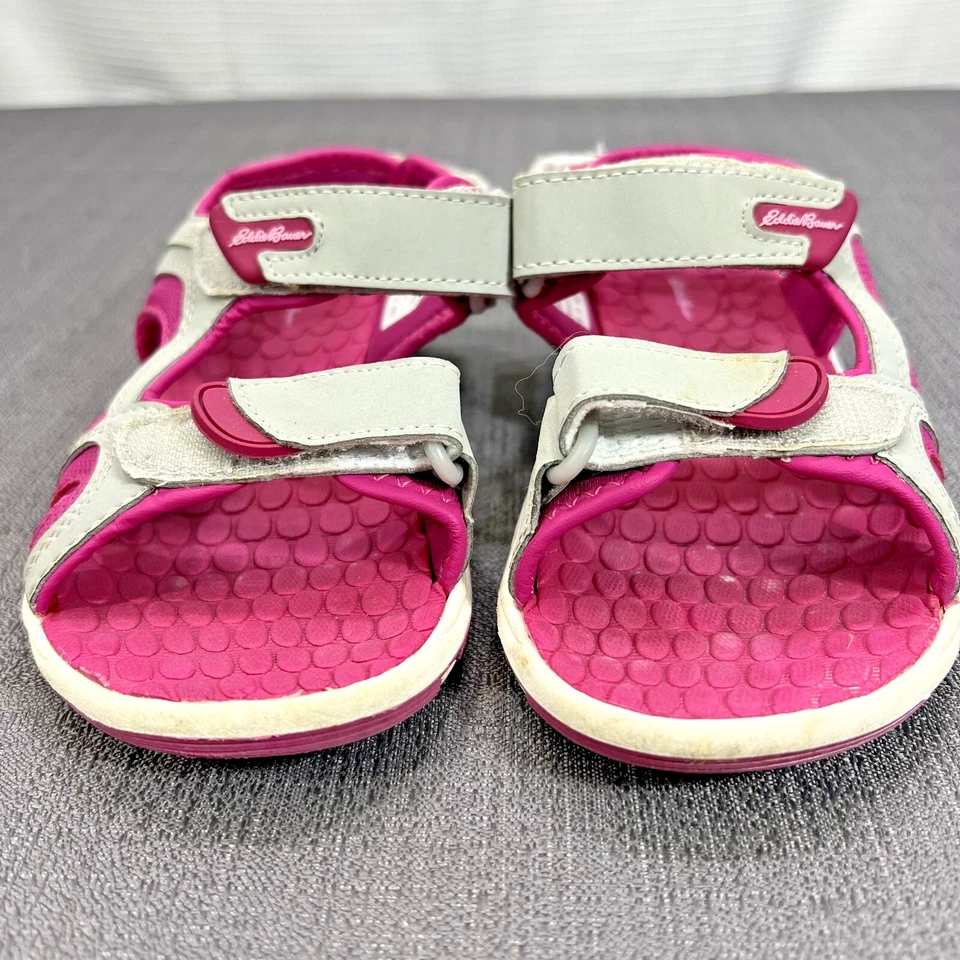 Sandalias Eddie Bauer Madison con Tiras Gancho y Lazo Rosa Caliente Gris Niña Talla 1 Foto 2 de 4